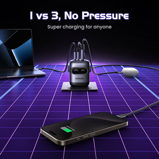 UGREEN Robot GaN Charger 65W PD QC4.0 PPS for iPhone MacBook