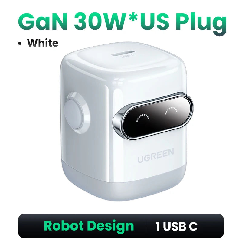 UGREEN Robot GaN Charger 65W PD QC4.0 PPS for iPhone MacBook