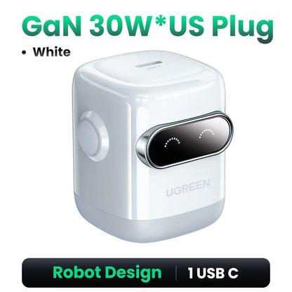 UGREEN Robot GaN Charger 65W PD QC4.0 PPS for iPhone MacBook