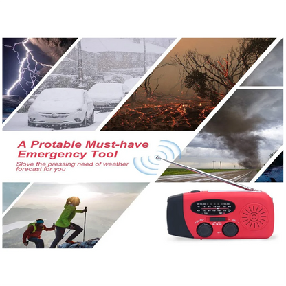 Multifunctional Emergency Radio – LED Light and Power Bank