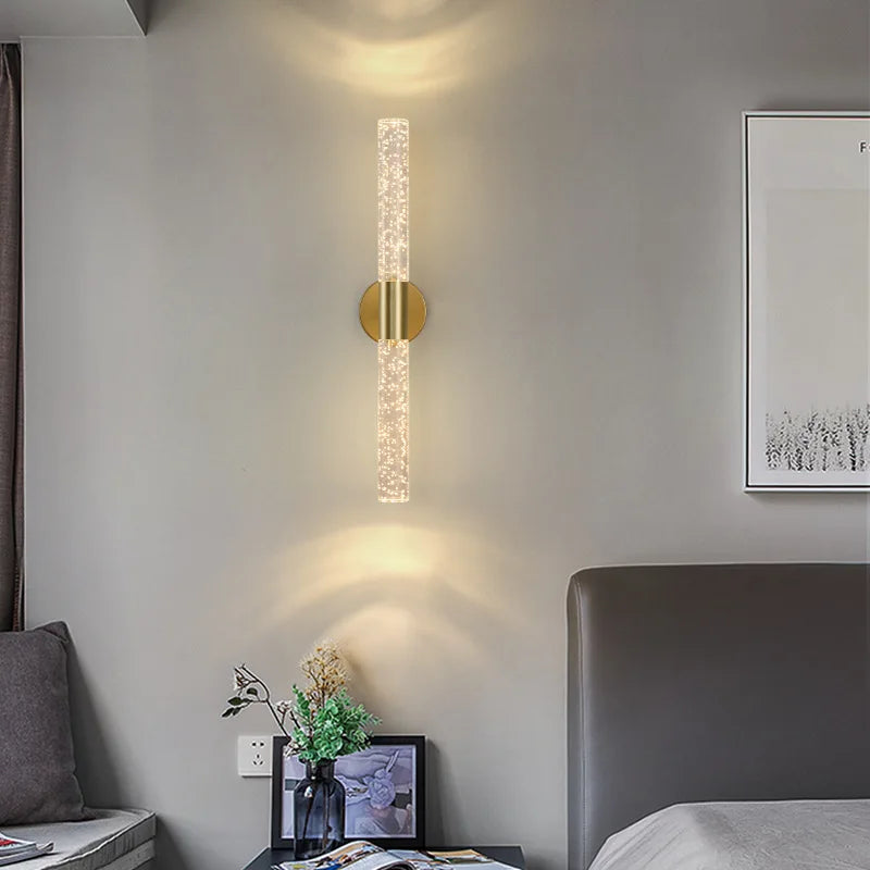 Modern LED Wall Light – Crystal Bubble Design