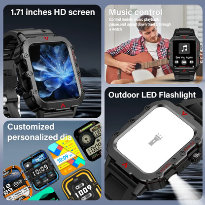 Smartwatch LED Flashlight Bluetooth Fitness Tracker