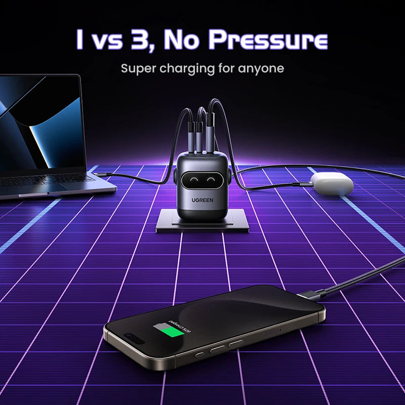 UGREEN Robot GaN Charger 65W PD QC4.0 PPS for iPhone MacBook